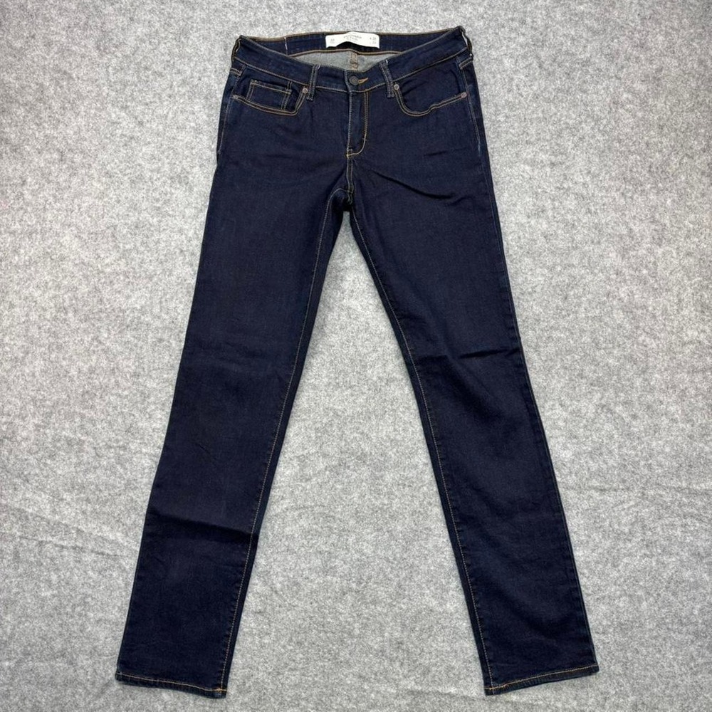Women Abercrombie&fitch Dark blue denim jeans skinny fit size 6R w28 L33'